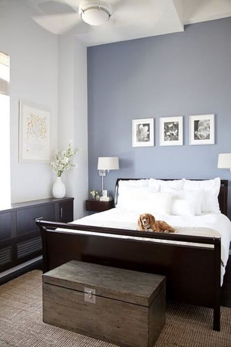 The Best Paint Colors from Sherwin Williams:  10 Best Anything-but-the-Blues Dark Wood Bedroom, Dark Brown Furniture, Bedroom Wall Colors, Dekorasi Kamar Tidur, Brown Furniture, Best Paint Colors, Furniture Wood, Bedroom Paint Colors, Gray Bedroom