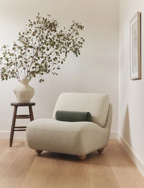 Wrinkle Vase by Sarah Sherman Samuel Reading Chair Design, Statement Armchair Living Rooms, Accent Chair Bedroom Ideas, Small Living Room Accent Chairs, Accent Sofa Living Room, Accent Chairs In Front Of Fireplace, Cozy Accent Chairs For Living Room, Relaxing Chair For Bedroom, Japandi Accent Chair