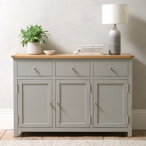 Grey Chalk Paint Furniture, Painted Buffets And Sideboards, Upcycled Sideboard, Wooden Sideboards, Cabinets With Drawers, Grey Sideboard, Grey Painted Furniture, Living Room Sideboard, Recycle Furniture