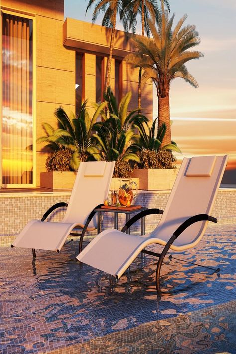 $129.90 .😍 .👌 . Patio Chaise Lounge Set of 3, Outdoor Pool Lounge Chair Beach Sunbathing Lawn Lounger Recliner Chair, Backrest Tanning Chairs with Arm & Side Table for All Weather, Poolside, Deck, Balcony, Backyard Beach Sunbathing, Pool Lounge Chair, Tanning Chair, Balcony Backyard, Pool Chaise Lounge, Deck Balcony, Pool Lounge Chairs, Patio Chaise Lounge, Pool Lounge