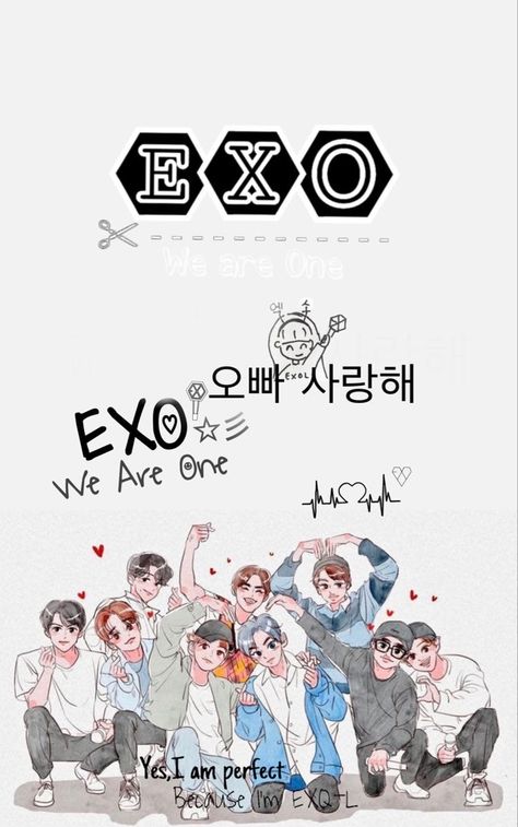 Exo We Are One Wallpaper, Exo Chibi Wallpaper, Exo Fanart Wallpaper, Exo Cute Wallpaper, Exo Logo Wallpapers, Exo Baekyeol, Exo Background Wallpapers, Exo Cartoon, Exo Chibi Fanart