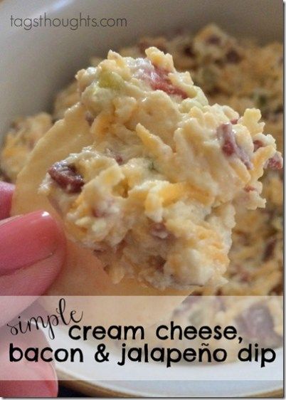 Party Food Simple, Bacon Jalapeno Dip, Jalapeno Dip Recipes, Jalapeno Cream Cheese Dip, Jalapeño Dip, Dessert Dip Recipes, Tailgating Food, Appetizer Party, Party Sides