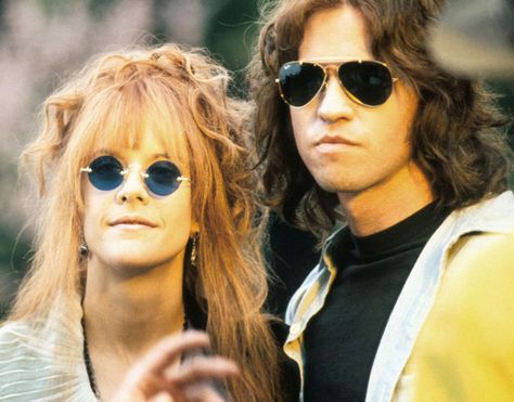 Meg Ryan as Pamela Courson and Val Kilmer as Jim Morrison, “The Doors”, 1991 The Doors Movie, Pam Morrison, Halloween Movie Characters, Pamela Courson, Doors Movie, Sam Elliott, Oliver Stone, Glenn Miller, Django Unchained