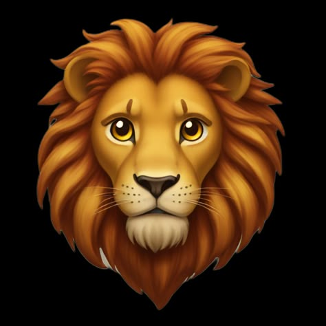 Lion Emoji Iphone, Fire Emoji Png, Lion Emoji, Emoji Crown Png, Animal Emoji, Emoji Generator, Ios18.1 Emoji, Lion Png, Discord Emojis