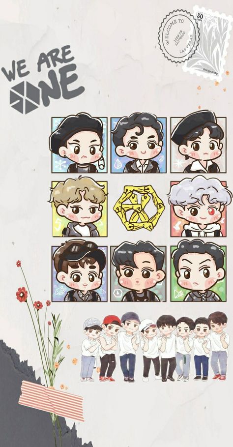 Exo Wallpaper Hd 1080p, Exo Logo Wallpapers, Exo Background Wallpapers, Fan Art Exo, Exo Group Photo, Exo Drawing, Exo Cartoon, Exo Chibi Fanart, Exo Logo