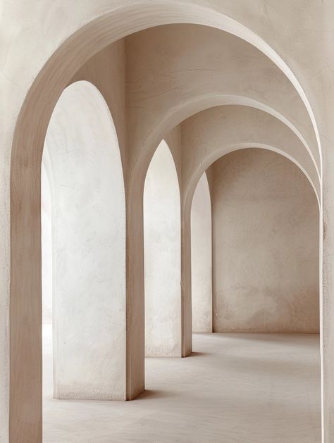 beige neutral architectural arches --ar 3:4 Minimalist Architecture Photography, Clean Light Aesthetic, White Buildings Aesthetic, Roman Architecture Aesthetic, Instagram Background Aesthetic, Neutral Background Aesthetic, Arch Graphic Design, Empty Room Aesthetic, Cream Color Aesthetic