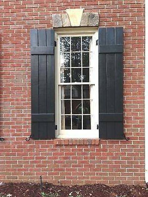 Wood Shutters Exterior, Cedar Board, Shutter Ideas, Outdoor Shutters, Farmhouse Shutters, Rustic Shutters, Cedar Shutters, Black Shutters, House Shutters