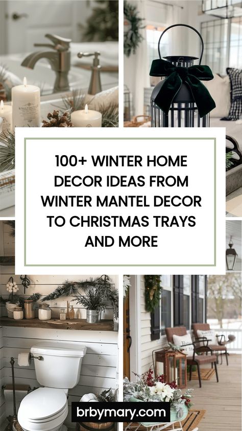 Non Christmas Winter Decor Home, Winter Tray Ideas, Winter Table Centerpieces For Home, Winter Tablescapes After Christmas, Winter Decor Ideas After Christmas, Winter Decorating Ideas After Christmas, Winter Tables, Winter Shelf Decor, Winter Mantel Decorating Ideas