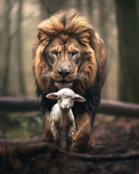 Lion And Lamb Aesthetic, Jesus And Lamb Wallpaper, Lion And The Lamb Wallpaper, Lion And Sheep, Eagle Paintings, Godly Home, Prayer Cloth, The Lion And The Lamb, Jesus Lamb