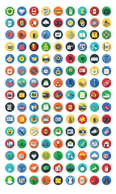 Retail Advertising, Web Design Illustration, Illustration Art Inspiration, Icon Download Free, Web Illustration, Internet Icon, Icon Design Inspiration, Flat Design Icons, Flat Icons Set