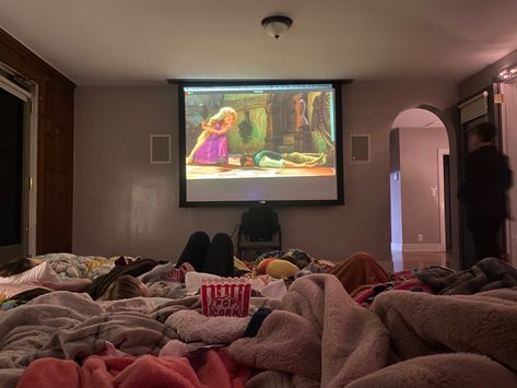 Couples Movie Night, Indoor Movie Night, Girls Night Movies, Tangled Movie, Mean Girls Movie, Night Movie, Girl Movies, Movie Marathon, Family Movie Night