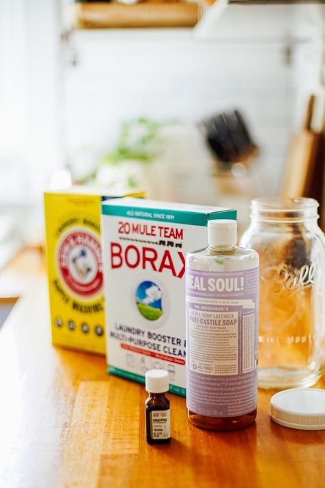 DIY Homemade Liquid Laundry Detergent (Recipe) - Live Simply Diy Laundry Detergent Liquid Without Borax Castile Soap, Dr Bonners Castile Soap Uses Homemade Laundry Detergent, Castile Soap Laundry Detergent Liquid, Castle Soap Laundry Detergent, Diy Laundry Detergent Liquid Castile Soap, Castille Soap Laundry Detergent Recipe, Laundry Soap Recipe Liquid, Make Your Own Laundry Detergent Liquid, Liquid Detergent Diy