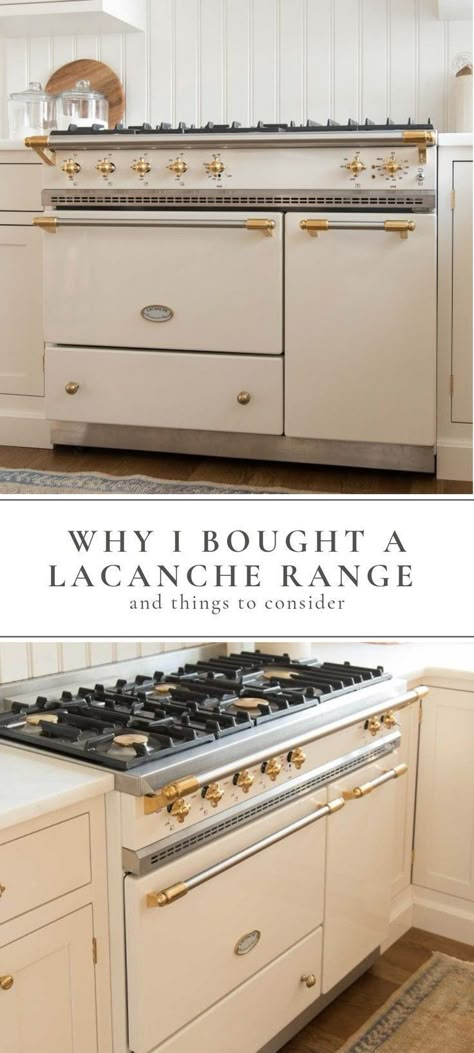 French Stove, Lacanche Range, Diy Home Decor For Apartments, Kitchen Appliance Storage, Farmhouse Side Table, French Kitchen, Kitchen Stove, Interior Modern, Kitchen Remodel Idea