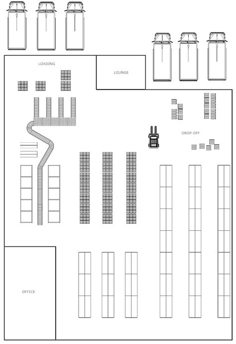 Warehouse Layout Small Warehouse Design Layout, Restaurant Kitchen Floor Plan, Small Warehouse Design, Warehouse Floor Plan, Floor Plan Template, Factory Plan, Warehouse Plan, Warehouse Layout, Factory Layout