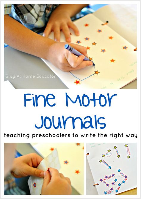 Fine Motor Journals, Journal Activities, Teaching Preschoolers, Preschool Journals, Preschool Fine Motor Activities, Pre Writing Activities, Preschool Fine Motor, Preschool Writing, Preschool Literacy