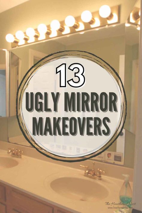 If you want to give your bathroom a little refresh, updating your mirror makes a huge impact. Here are 13 must-have bathroom mirror ideas! Mirrors Around Bathtub, Vanity Mirror Trim Ideas, Oval Mirror Bathroom Vanity, Huge Vanity Mirror, Floor To Ceiling Mirror Bathroom, Mirror Makeover Diy Before After, Mirror Trim Bathroom Diy Frame Wood, Bathroom Ideas Round Mirror, Dual Bathroom Mirrors