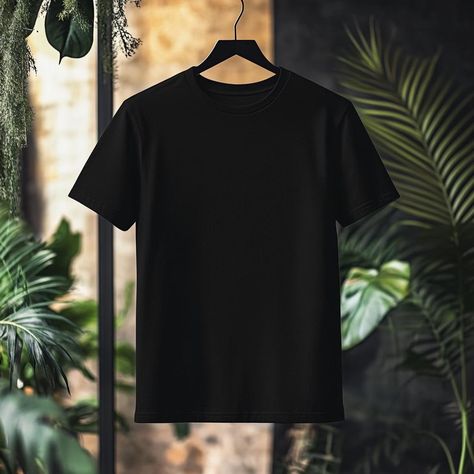 Digital Black T shirt Mockup File Download when Purchased. T Shirt Design Mockup, Clothing Mockup Templates, Mockup Tshirt Black, Clothes Mockup Free, T Shirts Mockup, Blank Tshirts, Black T Shirt Mockup, Clothes Branding, Black Shirt Mockup