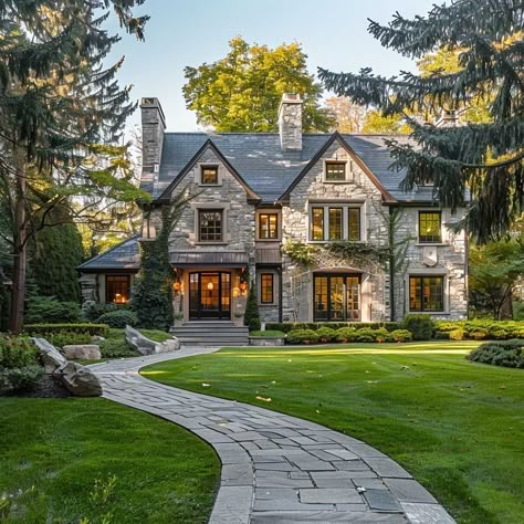 Storybook House Exterior, Storybook Architecture, Tutor Style Homes, Gothic Manor, Minimalist Cottagecore, Storybook House, Mansion Exterior, House Flippers, European Style Homes