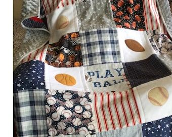 Basketball Quilt Ideas, Sports Quilts Patterns Ideas, Basketball Quilt, Nautical Baby Quilt, Coastal Quilts, Baseball Quilt, Football Quilt, Sports Quilts, Quilt Room