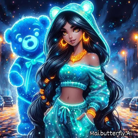 #princessjasmine style 💫🌠🐻 Doll Outfit Ideas, Modern Disney Characters, Swag Cartoon, Modern Disney, Disney Character, Disney Fan, Disney Fan Art, Disney Pictures, Everyday Makeup