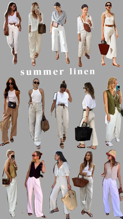 Chic Hot Weather Outfits, Quiet Money Outfits, Cebu Outfit Ideas, Prague Aesthetic Outfit Summer, Tuscan Summer Outfits, Summer Outfits 2024 Hot Weather, Quiet Luxury Summer, Outfits For Hot Weather, Clothes Capsule