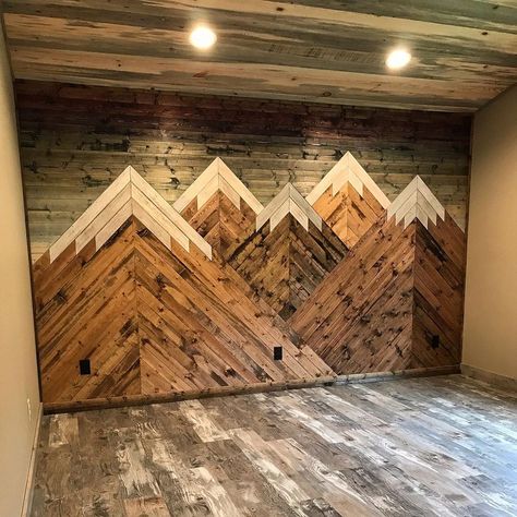 Wood Wall Decor Ideas, Wood Wall Design, Wood Accent Wall, Rustic Wood Walls, Pallet Wall, Wall Decor Ideas, Sunset Wall Art, Rustic Wall Art, Instagram Look