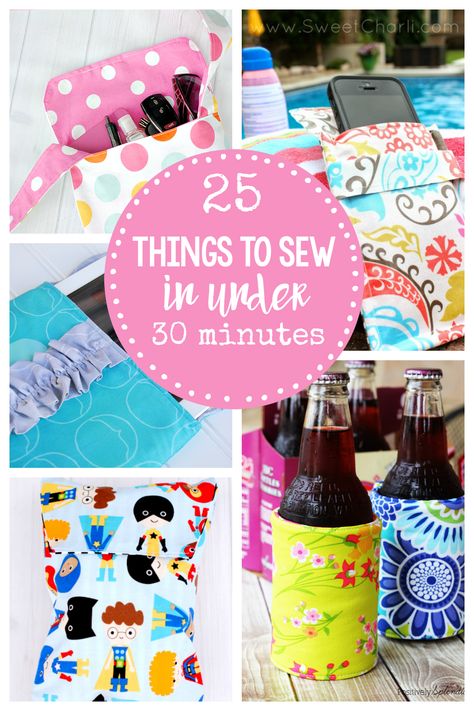 Easy Sewing Patterns-These 25 Quick Sewing Projects can be sewn in under 30 minutes! Great for beginners or anyone who wants an easy sewing project! #sew #sewing #patterns #sewingpatterns Sewing Classes For Beginners, Fat Quarter Projects, Kids Bag, Diy Wallet, Beginner Sewing Projects, Sewing Project Ideas, Sewing 101, Simple Sewing, Beginner Sewing Projects Easy