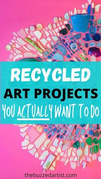 Trash Crafts Upcycle, Vintage Art Upcycle, Trash To Art Diy Ideas, Easy Recycled Crafts Upcycling, Trash To Treasure For Kids, Recycled Art Projects Creative, Found Art Projects, Upcycle Art Projects, Secondary Art Projects