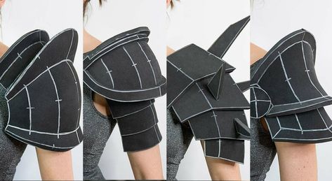 Creating costumes with EVA foam - KamuiCosplay - Blog Foam Armour Pattern, Armor Shoulder, Eva Foam Armor, Armor Tutorial, Foam Cosplay, Foam Armor, Armor Drawing, Fair Outfits, Diy Kostüm