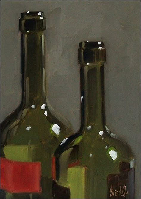 Wine Bottle Art Wine Bottle Painting On Canvas, Oil Painting Basics, Wine Painting, Oil Painting Inspiration, Wine Bottle Art, Painted Wine Bottles, Wine Art, Acrylic Artwork, Futuristic Art