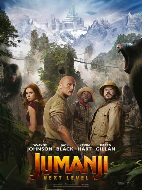 New official poster for JUMANJI: THE NEXT LEVEL. #jumanjithenextlevel #movieposter #jumanji #jumanji2 #adventure #comedy #funny #remake #dwaynejohnson #jackblack #karengillan #kevinhart #pop #popculture #geek #nerd #movies #filmes #films #cine #cinema #cult #culture #art #Entertainment #OsFilmesdoKacic Jumanji 2, Jumanji The Next Level, Tam Film, Parts Unknown, Tv Program, Danny Devito, Netflix Account, Kissing Booth, Kevin Hart