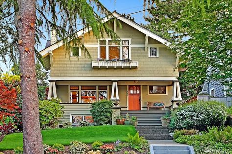 c.1913 craftsman located at: 437 Smith St, Seattle, WA 98109 Craftsman Bungalows, Craftsman Home, Craftsmen Homes, Bungalow, House Exterior, Not For Sale, Single Family Home, Family Home, Seattle