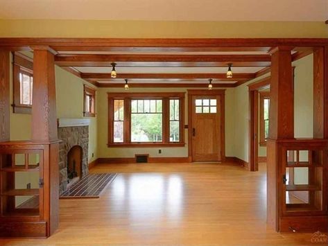 Craftsman Style Interiors, Craftsman Interiors, Craftsman Remodel, Bungalow Interiors, Craftsman Home Interiors, Craftsman Decor, Craftsman Interior, Craftsman Cottage, Bungalow Homes