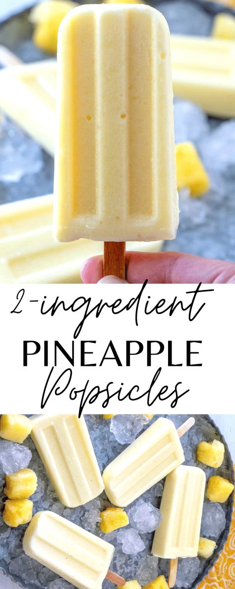 pineapple popsicles Dairy Free Popsicles, Pineapple Popsicles, Fruit Popsicle Recipes, Healthy Popsicle Recipes, Healthy Popsicles, Fruit Popsicles, Homemade Popsicles, Low Carb Zucchini, Popsicle Recipes