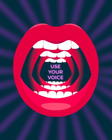 Voice Graphic Design, Mouth Graphic Design, Voice Illustration, Studio Db, Basement Yard, Mouth Logo, Mouth Illustration, Mouth Graphic, Art Mouth