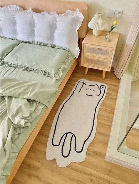 Cute Floor Rug, Cute Bedroom Carpet, Aesthetic Bedroom Carpet, Carpet Aesthetic Room, Bedroom Rug Aesthetic, Cute Carpets Bedrooms, Cute Small Rugs, Tapetes Aesthetic, Cute Rugs For Bedrooms Aesthetic