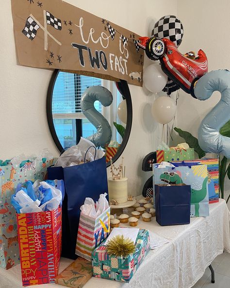 Celebrated our baby boys 2nd birthday this weekend 🤍🏎⚡️🏁Leo Scott you are so loved!!! #twofast #2ndbirthday #birthdayboy 2 Yr Birthday Party Ideas Boy, Two Year Old Birthday Party Boy Themes, Boy 2nd Birthday Theme, Boy Second Birthday Themes, 2nd Birthday Boy Themes Unique, Boys Second Birthday Themes, Boy 2nd Birthday Party Ideas, Boys 2nd Birthday Party Themes, Two Year Old Birthday Party Boy