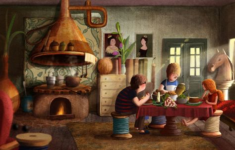 The Borrowers by Emilia Dziubak, via Behance Princess Coloring, People Illustration, Book Projects, Fairy Houses, Fairy House, Childrens Illustrations, Children's Book Illustration, Children Illustration, 그림 그리기