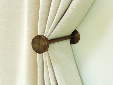 Brushed Bronze Curtain holdbacks - simple elegant design, high quality bronze finish. Sold individually by Walcot House. Curtain Holders, Curtains Pictures, Curtain Holdbacks, Curtain Holder, Curtains Holdbacks, Curtains And Blinds, Curtain Ties, Window Dressing, Curtains Living