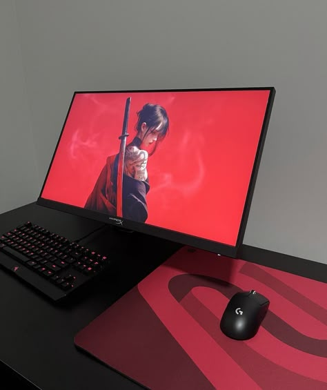 Black Desk Setup, Gaming Laptop Setup, Laptop Setup, Desktop Gadgets, Setup Pc, Gaming Desk Setup, Dream Setup, Gamer Setup, Setup Gamer