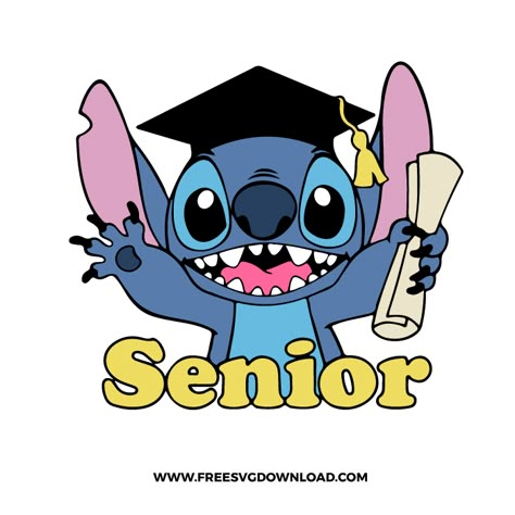 Stitch Svg, ليلو وستيتش, Cartoon Svg, Lilo Et Stitch, Trending Svg, The Design Files, Graduation Cap, Silhouette Svg, الرسومات اللطيفة