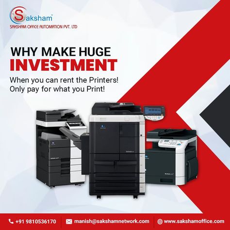 Print More & Save More with us. You can now bring a multifunction printer device to your office without any hassle! Saksham makes it possible with easy rentals. 𝗦𝗮𝗸𝘀𝗵𝗮𝗺 𝗢𝗳𝗳𝗶𝗰𝗲 𝗔𝘂𝘁𝗼𝗺𝗮𝘁𝗶𝗼𝗻: 𝗔𝘂𝘁𝗵𝗼𝗿𝗶𝘇𝗲𝗱 𝗖𝗼𝗿𝗽𝗼𝗿𝗮𝘁𝗲 𝗣𝗮𝗿𝘁𝗻𝗲𝗿 𝗼𝗳 𝗞𝗼𝗻𝗶𝗰𝗮 𝗠𝗶𝗻𝗼𝗹𝘁𝗮 For More Details: 📲Phone : +91 9810536170 🖥️ Website: www.sakshamoffice.com 📧Email Id: manish@sakshamnetwork.com #SakshamOffice #printingsolutions #printingservices #printersupplies #officeprinte Office Automation, Multifunction Printer, Konica Minolta, Email Id, Happy Birthday Messages, Birthday Messages, 3d Design, Printing Services, Sale Poster