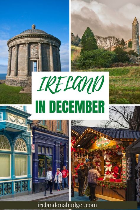 a shopfront, Christmas market, round tower and temple Ireland In December, Christmas In Scotland, Cozy Pub, December Travel, Christmas In Ireland, Ireland Itinerary, Star Gazing, Visit Ireland, Christmas Markets