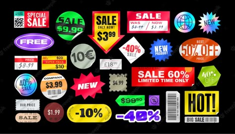 Premium Vector | Sticker pack price stickers peeled paper stickers price tag isolated on black background Price Sticker Design, Industrial Stickers, Inconvenience Store, Magazine Stickers, Price Tag Sticker, Price Tag Design, Tag Sticker, Reference Pics, Stickers Aesthetic