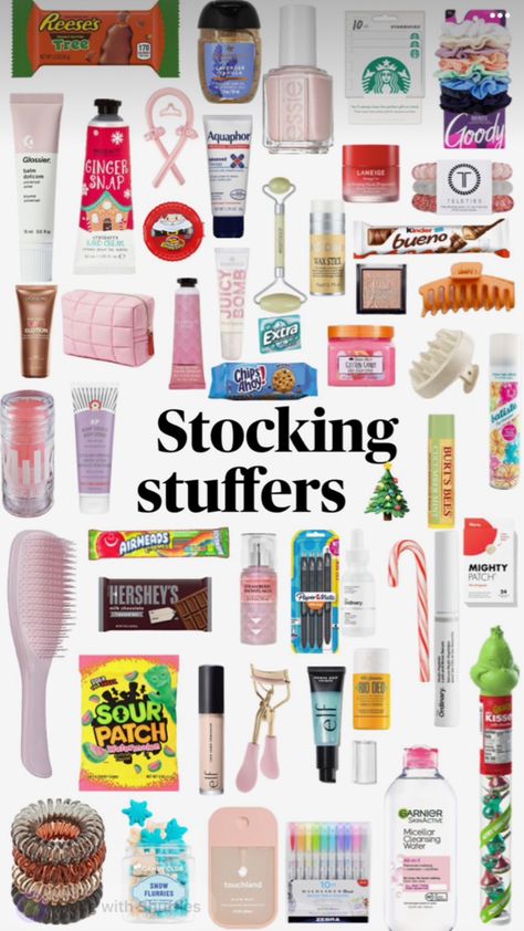 Stocking stuffers!!! #stocking#christmas#preppy#aesthetic#cute#ideas#christmasideas#fyppp#trending#viral Very Cheap Christmas Gifts, Stockings Ideas Christmas, Christmas Gift Collage, Cute Things For Christmas Gifts, Christmas With List Ideas, Stocking Stuffers For Best Friend, Christmas Ideas Gifts Teens, Small Things To Ask For Christmas, Christmas Idea Gifts