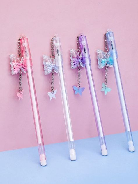 Pretty School Supplies, Cute Stationary School Supplies, Fancy Pens, School Pens, Stylish School Bags, Cute School Stationary, Kawaii School Supplies, Kawaii Pens, Pretty Pens