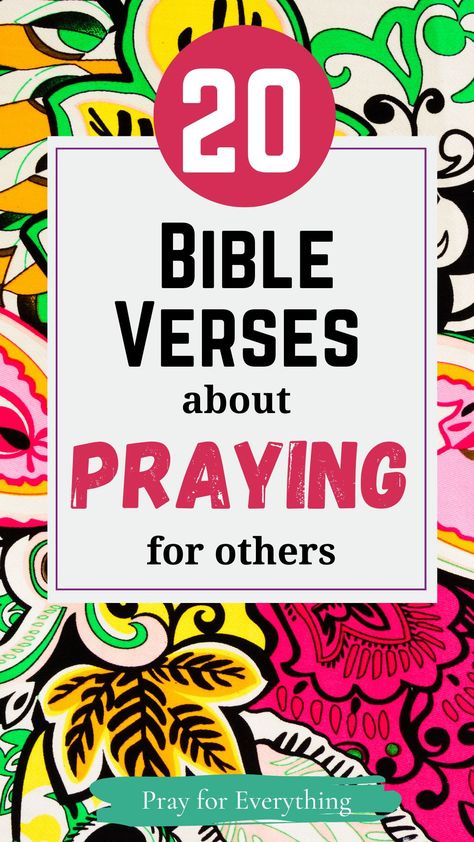 Praying for others is a powerful way to show our love for them. Here are 20 Bible verses about praying for others to teach us about the importance of praying for one another. Pray For One Another, Pray For Each Other Quotes, Bible Verse About Praying, Verses To Pray, Praying For Others Scriptures, Verses About Praying For Others, Pray For Others, Prayer For Others, How To Pray For Others