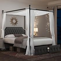 Canopy bed with curtains