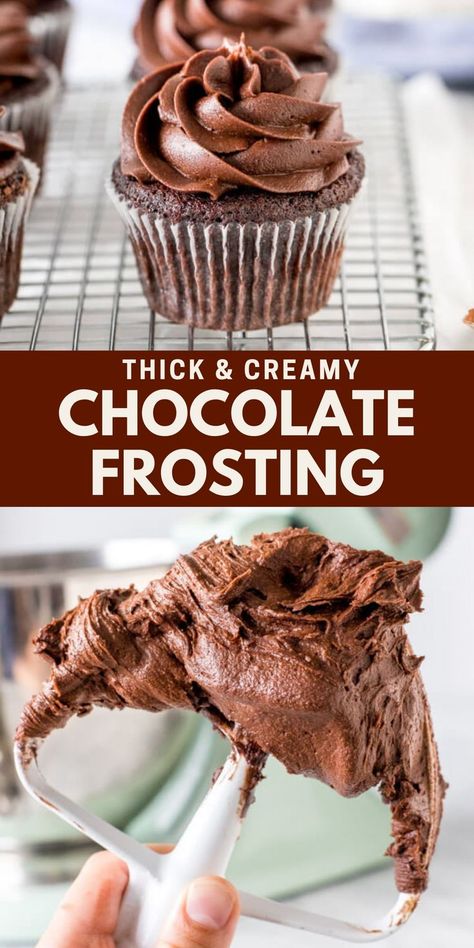 Easy Chocolate Icing, Creamy Chocolate Frosting, Chocolate Icing Recipes, Chocolate Frosting Recipe, Chocolate Buttercream Recipe, Frosting Recipes Easy, Chocolate Frosting Recipes, Cake Frosting Recipe, Chocolate Buttercream Frosting