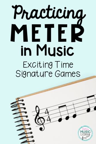 Click here to read all about my METER review games and center ideas for practicing meter in music. Meter and time signatures are definitely difficult concepts for students to grasp. It will be so important for them to recall as they enter older grades. Students need to fully grasp the concept. Music Classroom Games, Teaching Music Theory, Music Theory Games, Time Signature, Instrument Families, Rhythm Activities, Elementary Music Class, Middle School Music, Homeschool Music